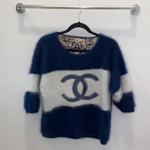 Vintage Chanel Fur Sweater